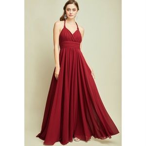 Empire Waist Halter Maxi Dress